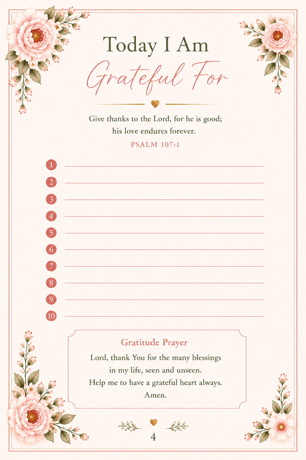 Printable Prayer Journal for Women – Christian Prayer & Bible Study PDF