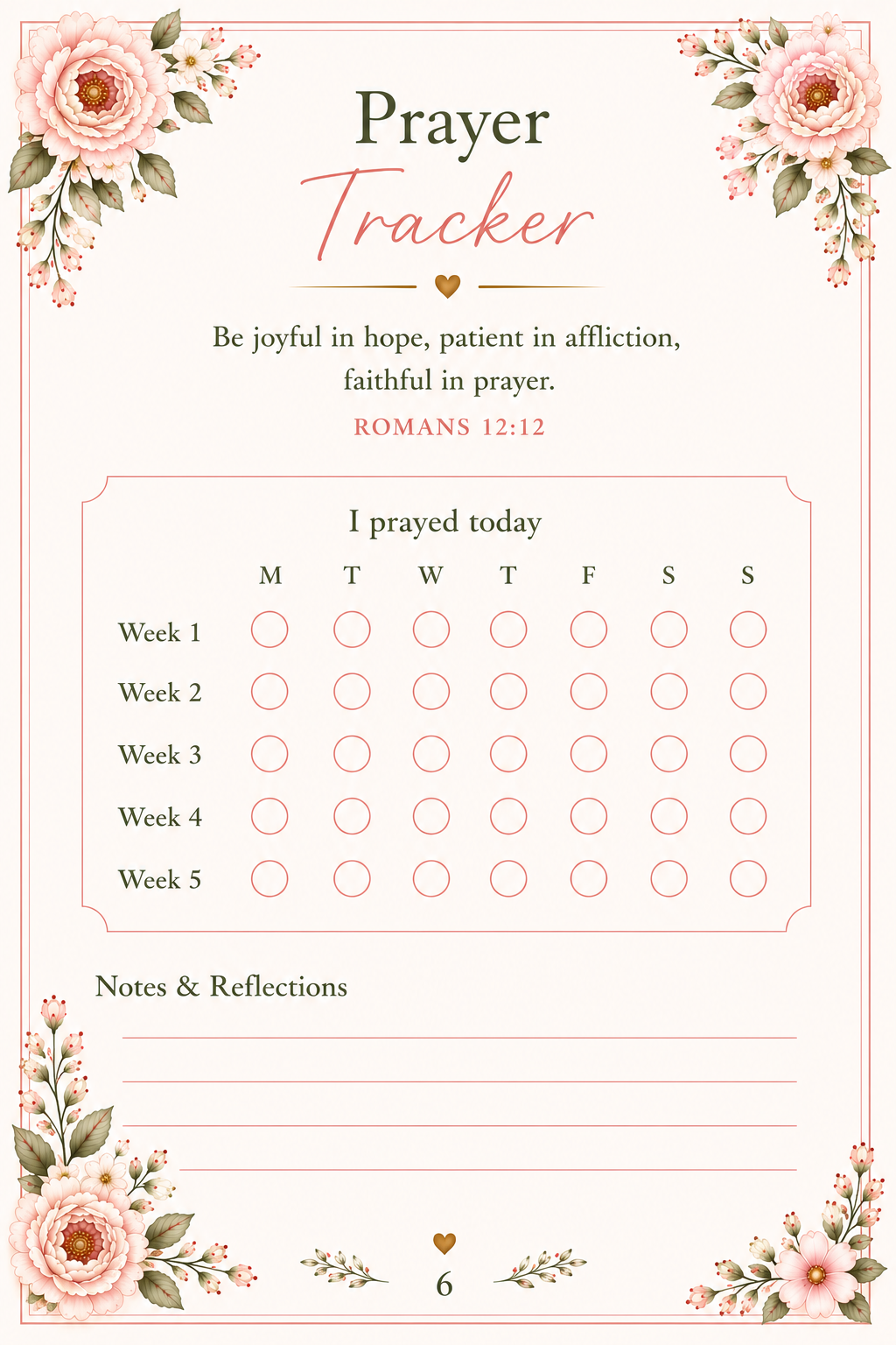 Printable Prayer Journal for Women – Christian Prayer & Bible Study PDF